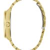 Montre homme Guess Jaden 42 mm réf. GW0977G2, cadran doré, bracelet acier – vue rapprochée