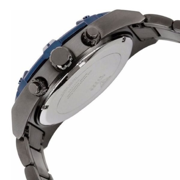 Montre homme Guess Jolt 48 mm réf. W0377G5, cadran gris, mouvement quartz chronographe – vue de trois-quarts