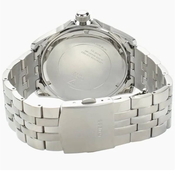 Montre homme Guess Odyssey 44 mm réf. W1107G1, cadran noir, bracelet acier, mouvement quartz – autre angle