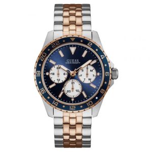 Montre homme Guess Odyssey réf. W1107G3, chronographe quartz, boîtier 44 mm, acier inoxydable – vue principale, Horlova Maroc