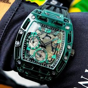 Montre homme Guess Phoenix réf. GW0499G7, mouvement quartz, boîtier 41 mm, silicone, étanche 50 m – deuxième vue