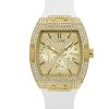 Montre homme Guess Phoenix 42 mm réf. GW0048G3, bracelet caoutchouc, mouvement quartz – vue de face | Horlova Maroc