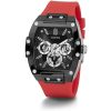 Montre homme Guess Phoenix 43 mm réf. GW0203G4, cadran noir, bracelet silicone – autre angle