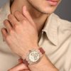 Montre homme Guess Sport réf. GW0262G3, chronographe quartz, boîtier 44 mm, cuir – vue principale, Horlova Maroc
