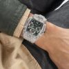 Montre homme Guess Transparent réf. GW0499G8, mouvement quartz, boîtier 41 mm, silicone – vue principale, Horlova Maroc