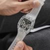 Montre homme Guess Transparent réf. GW0499G8, mouvement quartz, boîtier 41 mm, silicone – troisième vue
