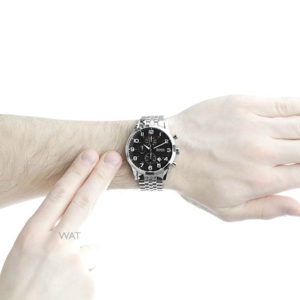Montre homme Hugo Boss réf. 1512446, chronographe quartz, acier inoxydable – deuxième vue – Horlova Maroc