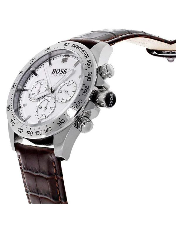 Montre homme Hugo Boss réf. 1513175, chronographe quartz, acier inoxydable, cuir – deuxième vue
