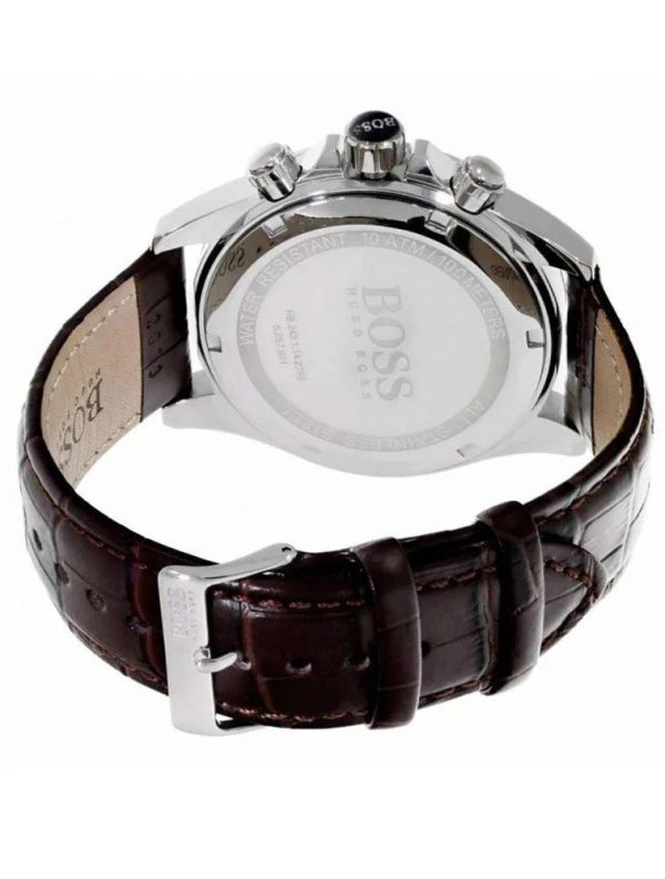 Montre homme Hugo Boss réf. 1513175, chronographe quartz, acier inoxydable, cuir – troisième vue