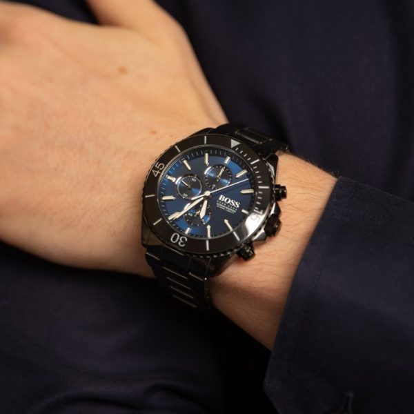 Montre homme Hugo Boss réf. 1513743, chronographe quartz, acier inoxydable – deuxième vue – Horlova Maroc