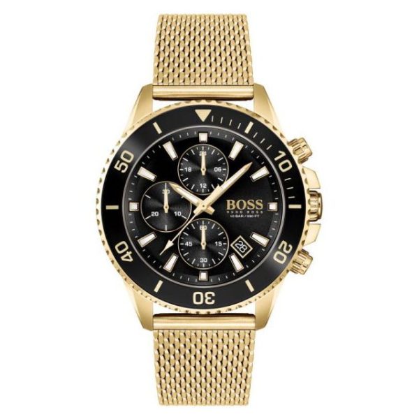 Montre homme Hugo Boss réf. 1513906, chronographe quartz, acier inoxydable – vue principale, Horlova Maroc