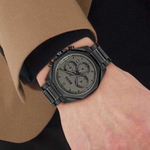 Montre homme Hugo Boss réf. 1514016, chronographe quartz, acier inoxydable – vue principale, Horlova Maroc