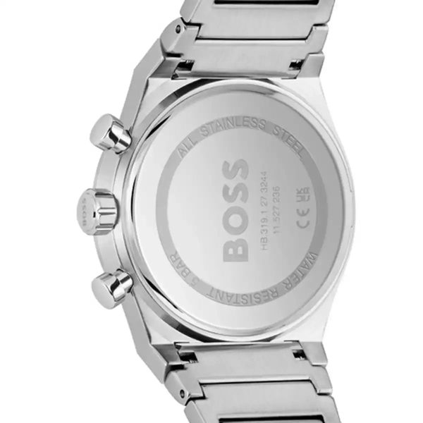 Montre homme Hugo Boss réf. 1514221, chronographe quartz, boîtier 41 mm, acier inoxydable, verre minéral – troisième vue