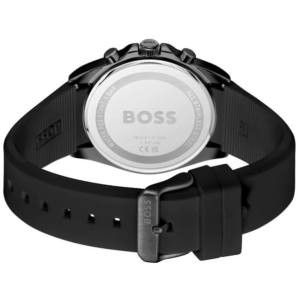 Montre homme Hugo Boss réf. 1514289, mouvement quartz, boîtier 41 mm, acier inoxydable, silicone, étanche 50 m – quatrième vue