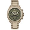 Montre homme Hugo Boss 42 mm réf. 1514019, cadran gris, bracelet acier, mouvement quartz chronographe – vue de face | Horlova Maroc