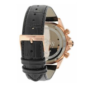 Montre homme Hugo Boss réf. 1513179, boîtier 43 mm, acier inoxydable, cuir, verre minéral – deuxième vue