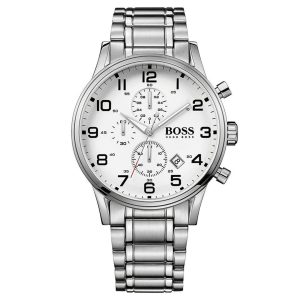 Montre homme Hugo Boss réf. 1512445, boîtier 44 mm, acier inoxydable, verre minéral – vue principale, Horlova Maroc