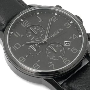 Montre homme Hugo Boss réf. 1512567, chronographe quartz, boîtier 44 mm, cuir – deuxième vue