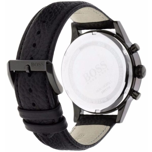 Montre homme Hugo Boss réf. 1512567, chronographe quartz, boîtier 44 mm, cuir – troisième vue