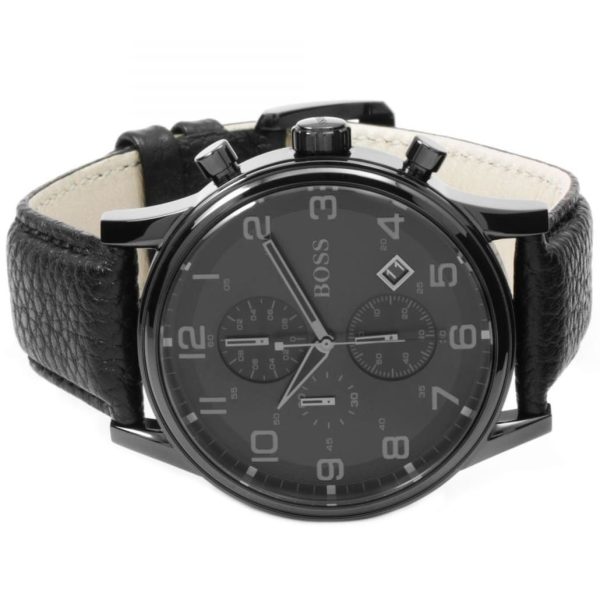 Montre homme Hugo Boss réf. 1512567, chronographe quartz, boîtier 44 mm, cuir – quatrième vue