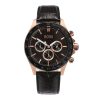 Montre homme Hugo Boss réf. 1513218, boîtier 44 mm, cuir, verre minéral – vue principale, Horlova Maroc