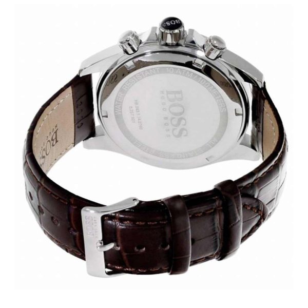 Montre homme Hugo Boss réf. 1513218, boîtier 44 mm, cuir, verre minéral – troisième vue – Horlova Maroc