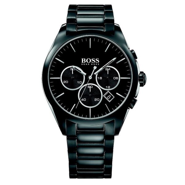 Montre homme Hugo Boss réf. 1513365, boîtier 44 mm, acier inoxydable, verre minéral – vue principale, Horlova Maroc