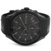 Montre homme Hugo Boss 44 mm réf. 1513720, cadran noir, bracelet caoutchouc – vue de trois-quarts