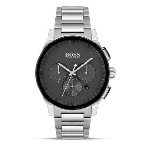 Montre homme Hugo Boss réf. 1513762, mouvement quartz, boîtier 44 mm, acier inoxydable – vue principale, Horlova Maroc