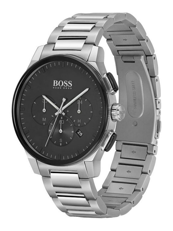 Montre homme Hugo Boss réf. 1513762, mouvement quartz, boîtier 44 mm, acier inoxydable – troisième vue