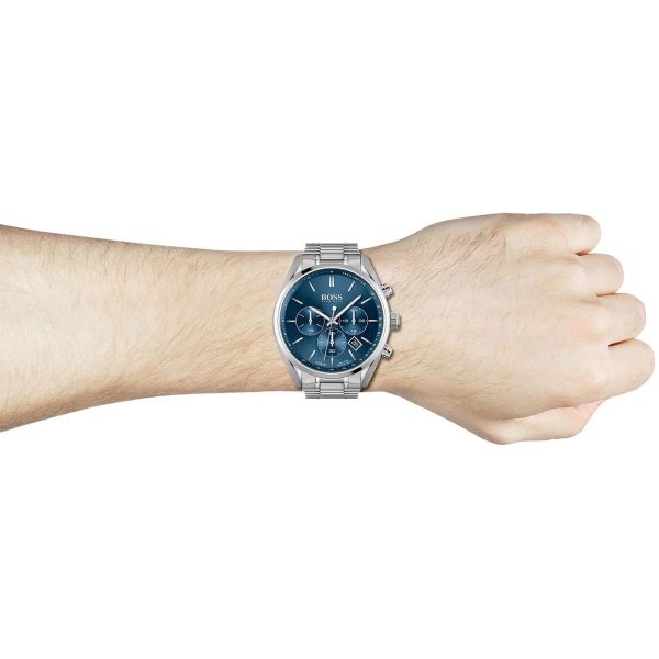 Montre homme Hugo Boss réf. 1513818, mouvement quartz, boîtier 44 mm, acier inoxydable – deuxième vue
