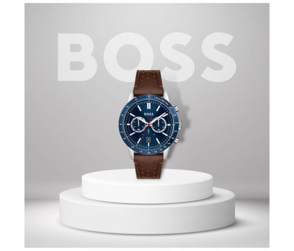 Montre homme Hugo Boss réf. 1513921, chronographe quartz, boîtier 44 mm, cuir, verre minéral – quatrième vue