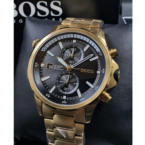 Montre homme Hugo Boss réf. 1513932, chronographe quartz, boîtier 44 mm, acier inoxydable, étanche 100 m – troisième vue