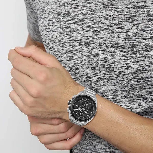 Montre homme Hugo Boss réf. 1513949, chronographe quartz, boîtier 44 mm, acier inoxydable, étanche 50 m – deuxième vue
