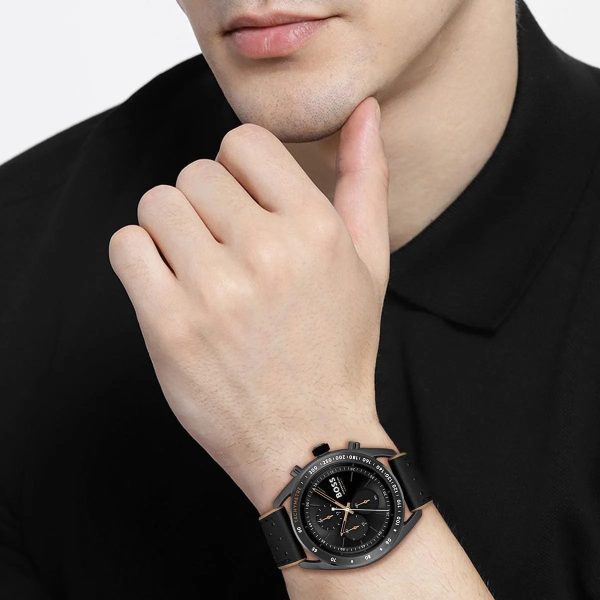 Montre homme Hugo Boss réf. 1514022, boîtier 44 mm, silicone – vue principale, Horlova Maroc