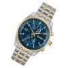 Montre homme Hugo Boss 44 mm réf. 1514247, cadran bleu, bracelet acier – vue de trois-quarts