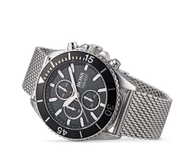Montre homme Hugo Boss réf. 1513701, chronographe quartz, boîtier 46 mm, acier inoxydable – troisième vue