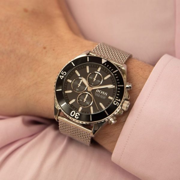 Montre homme Hugo Boss réf. 1513701, chronographe quartz, boîtier 46 mm, acier inoxydable – quatrième vue
