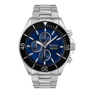 Montre homme Hugo Boss réf. 1513704, boîtier 48 mm, acier inoxydable, verre minéral – vue principale, Horlova Maroc