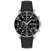 Montre homme Hugo Boss Admiral 46 mm réf. 1513912, cadran noir, bracelet silicone – vue de face | Horlova Maroc