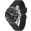 Montre homme Hugo Boss Admiral 46 mm réf. 1513912, cadran noir, bracelet silicone – vue de trois-quarts