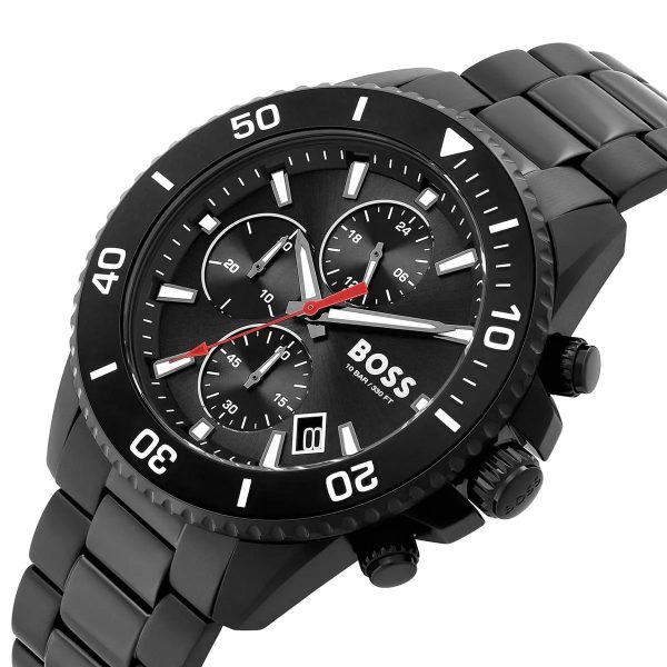 Montre homme Hugo Boss Admiral réf. 1514258, chronographe quartz, boîtier 46 mm, acier inoxydable, étanche 100 m – quatrième vue