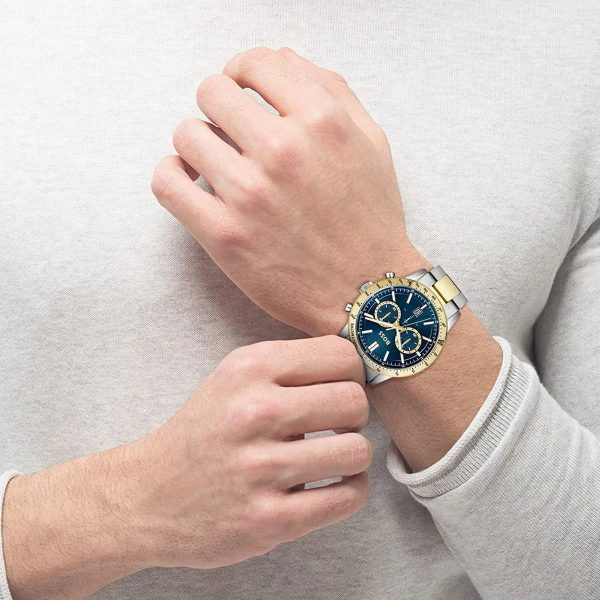 Montre homme Hugo Boss Allure réf. 1514163, mouvement quartz, boîtier 44 mm, acier inoxydable – vue principale, Horlova Maroc