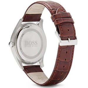 Montre homme Hugo Boss Ambassador 43 mm réf. 1513041, cadran gris, mouvement quartz – vue de trois-quarts