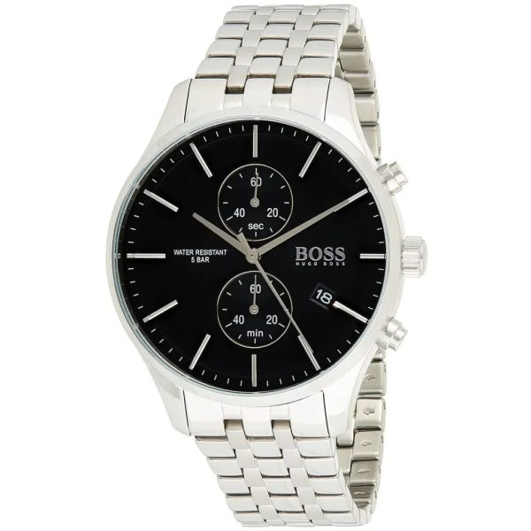 Montre homme Hugo Boss Associate réf. 1513869, mouvement quartz, boîtier 42 mm, acier inoxydable – vue principale, Horlova Maroc