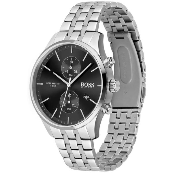 Montre homme Hugo Boss Associate réf. 1513869, mouvement quartz, boîtier 42 mm, acier inoxydable, étanche 50 m – troisième vue