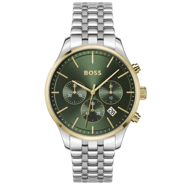 Montre homme Hugo Boss Avery réf. 1514159, chronographe quartz, boîtier 42 mm, acier inoxydable – vue principale, Horlova Maroc