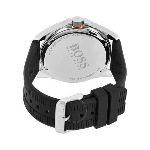 Montre homme Hugo Boss Berlin réf. 1513290, mouvement quartz, boîtier 48 mm, acier inoxydable, silicone, verre minéral – troisième vue