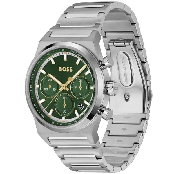 Montre homme Hugo Boss Candor réf. 1514220, chronographe quartz, boîtier 41 mm, acier inoxydable, étanche 50 m – troisième vue