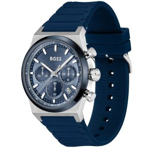 Montre homme Hugo Boss Candor réf. 1514243, chronographe quartz, boîtier 41 mm, silicone – deuxième vue
